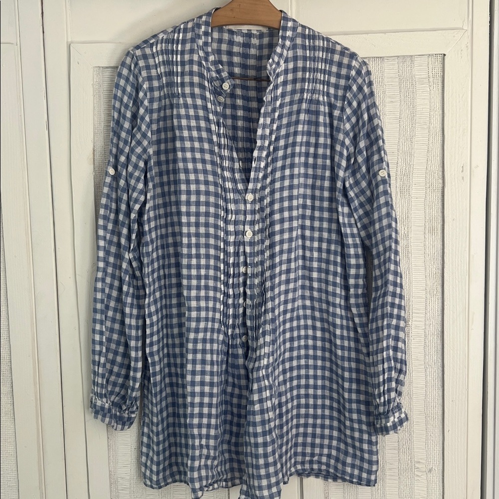CP Shades Blue and White Checkered Blouse - Picture 4 of 10
